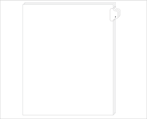 Standard Style Letter Size Side Tab 2 (91002)25 Per Bag