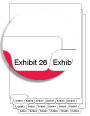 Standard Style Exhibit Bottom Tabs 26-50 Collated (91179)25 Per Bag