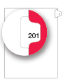 Standard Style Letter Size Side Tab 201 (98201)25 Per Bag