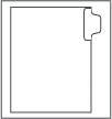 Blank Copier Tabs with Printable Mylar, 1/5th cut Position 1 (32201)