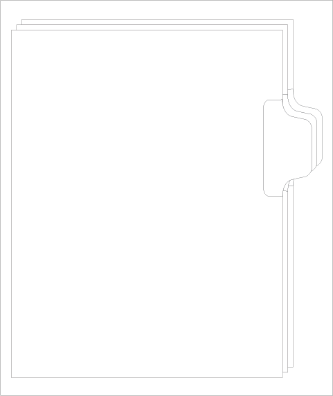Blank Copier Tabs with Printable Mylar, 1/5th cut Position 2 (32202)