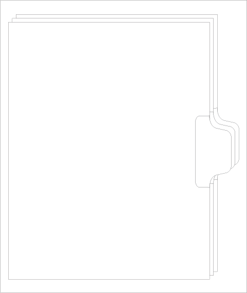 Blank Copier Tabs with Printable Mylar, 1/5th cut Position 3 (32203)