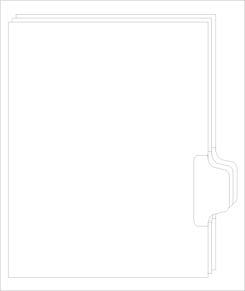 Blank Copier Tabs with Printable Mylar, 1/5th cut Position 4 (32204)