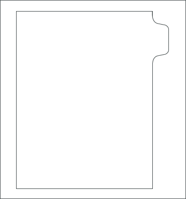 Blank Copier Tabs with no Mylar, 1/5th cut Position 1 (34401)