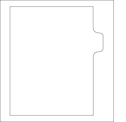 Blank Copier Tabs with no Mylar, 1/5th cut Position 2 (34402)
