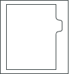 Blank Copier Tabs with no Mylar, 1/5th cut Position 2 (34402)