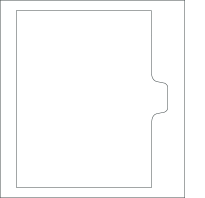 Blank Copier Tabs with no Mylar, 1/5th cut Position 3 (34403)