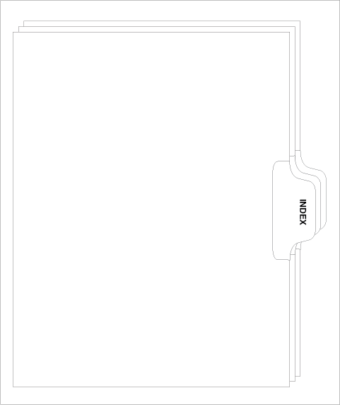 Avery Style Letter Size INDEX Side Tab (80200)25 Per Bag