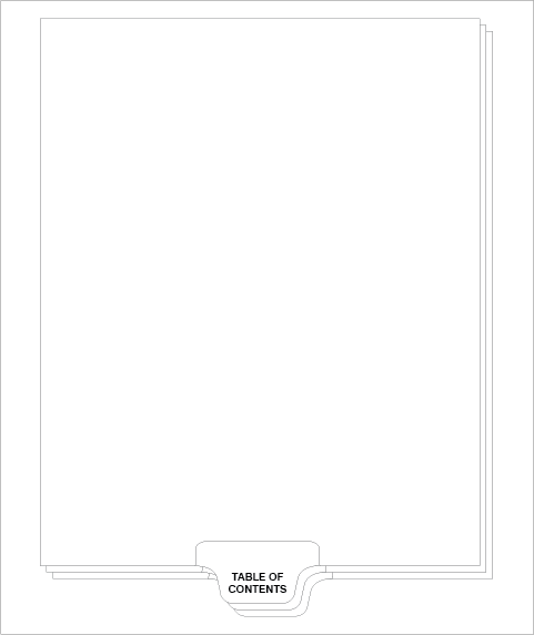 Avery Style Letter Size Bottom Tab TABLE OF CONTENTS (81939)25 Per Bag