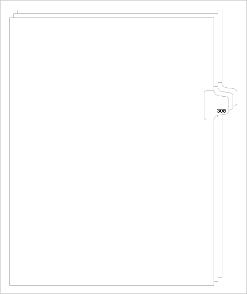 Avery Style Letter Size Side Tab 308 (88308)25 Per Bag