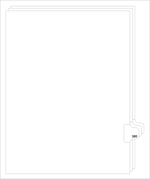 Avery Style Letter Size Side Tab 320 (88320)25 Per Bag