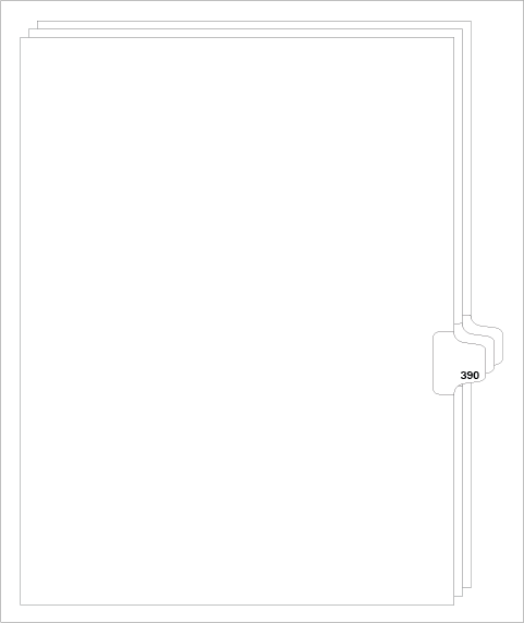 Avery Style Letter Size Side Tab 390 (88390)25 Per Bag