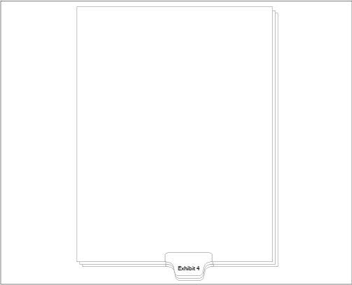 Standard Style Letter Size Exhibit Bottom Tab 4 (91304)25 Per Bag