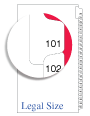 Standard Style Legal Size Side Tabs 101-125 Collated (91475)25 Per Bag