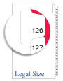 Standard Style Legal Size Side Tabs 126-150 Collated (91476)25 Per Bag