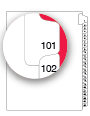 Standard Style Letter Size Side Tabs 101-125 Collated (91905)25 Per Bag